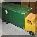 Z01. Truck toy box filled with wooden blocks. 